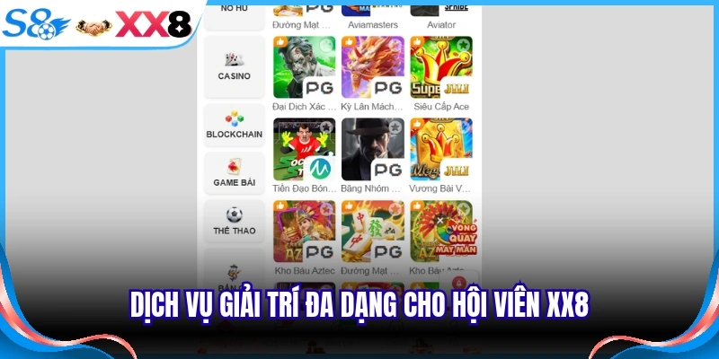 Dịch vụ giải trí đa dạng cho hội viên XX8