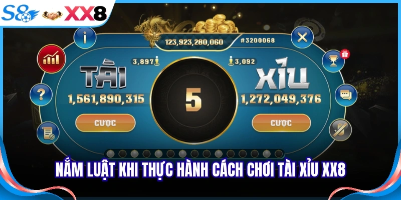 Nắm luật khi thực hành cách chơi tài xỉu XX8