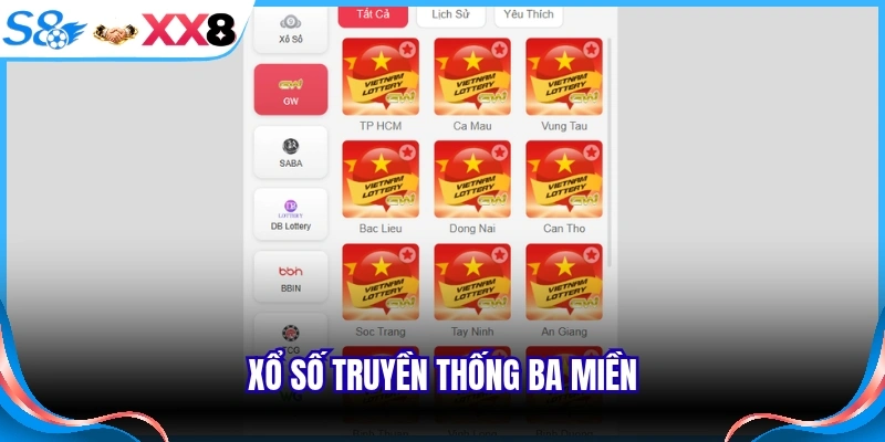 Xổ số truyền thống ba miền